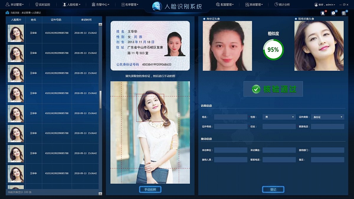 人脸识别系统(图2) 人脸识别系统(图2)